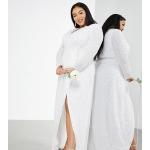 Robes de mariée Asos Design blanches à sequins à manches longues à manches longues Taille 3 XL plus size classiques pour femme en promo 