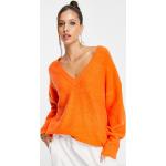 Pulls col V Asos Edition orange Taille XS classiques pour femme en promo 