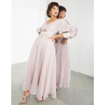 Robes Asos Edition roses à carreaux en organza à carreaux mi-longues à col en V Taille XS classiques pour femme en promo 