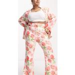 Pantalons taille haute Asos Curve multicolores à fleurs à motif fleurs Taille 3 XL plus size pour femme en promo 