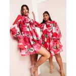 Robes à imprimés Asos multicolores à fleurs en mousseline à volants Taille XS classiques pour femme en promo 