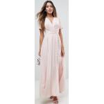 Maxis robes Asos Design roses maxi à col en V pour femme en promo 