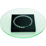 Assiettes en verre Philippi noires en aluminium inoxydables diamètre 35 cm 