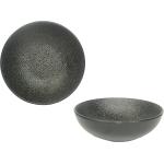 Assiettes creuses gris foncé en lot de 24 diamètre 15 cm 