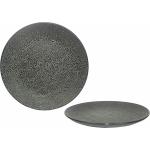 Assiettes plates noires en lot de 24 diamètre 24 cm 