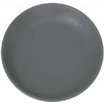 Assiettes plates gris anthracite incassables 