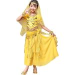 Déguisements Astage jaunes en mousseline à sequins d'indien enfant look fashion 
