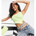 Tops court ASYOU vert émeraude asymétriques Emoji Taille XL pour femme en promo 