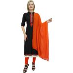 Salwars orange imprimé Indien en lycra look fashion pour femme 