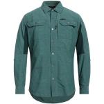 Chemises unies Wrangler All Terrain Gear vert foncé en polyester à manches longues Taille S classiques pour homme 