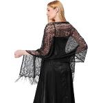 Châles de mariée noirs en polyester Tailles uniques look fashion pour femme 