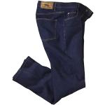 Jeans droits Atlas For Men bleues foncé en toile stretch Taille XXL plus size look fashion pour homme 