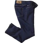 Jeans droits Atlas For Men bleu marine en toile stretch Taille XL plus size look fashion pour homme 