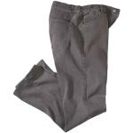 Jeans droits Atlas For Men gris foncé en toile à clous stretch Taille XL plus size look fashion pour homme 