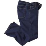 Jeans droits Atlas For Men bleues foncé en toile à clous stretch Taille XXL plus size look fashion pour homme 