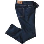 Jeans droits Atlas For Men bleus en toile stretch Taille XXL plus size look fashion pour homme 