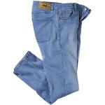Jeans droits Atlas For Men bleues claires en toile stretch Taille XXL plus size look fashion pour homme 
