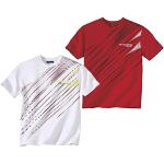 T-shirts de sport Atlas For Men rouges en jersey respirants lavable en machine à manches courtes à col rond en lot de 2 Taille 3 XL look fashion pour homme 