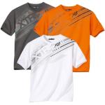 T-shirts de sport Atlas For Men blancs lavable en machine à manches courtes à col rond en lot de 3 Taille 3 XL look fashion pour homme 