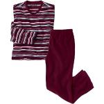Pyjamas en polaires Atlas For Men rouge bordeaux à rayures en polyester lavable en machine Taille 3 XL look fashion pour homme 