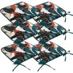 Galettes de chaise Atmosphera bleu canard à motif canards en lot de 6 