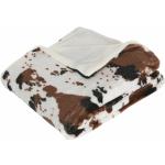 Couvertures Atmosphera marron en polyester à motif vaches 