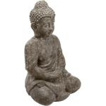 Statuettes Atmosphera grises à motif Bouddha de 48 cm 