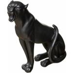 Statuettes Atmosphera noires à effet léopard en résine de 19 cm en promo 