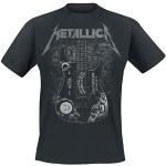 T-shirts noirs à manches courtes Metallica à manches courtes Taille 3 XL look fashion pour homme 