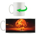 Atomique tasse bombe à motif en blanc 300ml céramique, Grande idée de cadeau pour toute occasion. Votre nouvelle tasse préférée pour le café, le thé et des boissons chaudes.