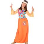 Déguisements Atosa orange en polyester hippie enfant en lot de 1 look hippie 