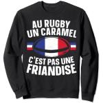 Polos de rugby noirs enfant Tournoi des 6 nations XV de France look sportif 