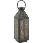 AUBRY GASPARD lanterne carrée en métal noir et doré Grand modèle - 3238920804485