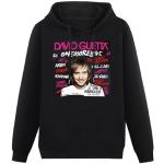 AuduE David Guetta One More Love Mens Funny Men's Hooded with Pocket O Neck Size S