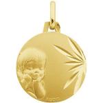 Médailles jaunes en or jaune 18 carats pour enfant 