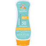 Crèmes solaires Australian Gold hypoallergéniques vegan indice 50 vitamine E sans parfum pour peaux sensibles texture lait pour enfant 