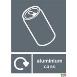 Autocollant en vinyle pour poubelle de recyclage des canettes en aluminium 200 x 300 mm