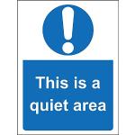 Autocollant « This is a quiet area » - 200 mm x 15