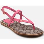 Sandales de créateur Coach roses en cuir en cuir Pointure 36 pour femme 