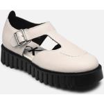 Chaussures à boucles Kickers Kick blanches en cuir à lacets Pointure 40 look casual pour femme 