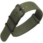 AUTULET 24mm de Style Militaire de l' de Vert armée Nylon Durable Bracelets de Montre des Bandes de Rechange pour Les Hommes