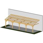 Carports  marron made in France 1 voiture 