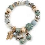 Bracelets de perles pour la fête des mères Avalaya blanc crème en verre à perles look casual pour femme 