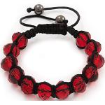 Bracelets de perles Avalaya rouges en verre à perles look fashion pour femme 