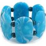 Bracelets Avalaya bleues claires en résine en bois look casual pour femme 