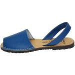 Sandales bleues en cuir en cuir Pointure 41 avec un talon jusqu'à 3cm pour femme 
