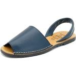 Sandales bleus foncé en cuir en cuir Pointure 41 look fashion pour femme 