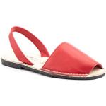 Sandales rouges en cuir en cuir Pointure 39 look fashion pour femme 