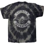 Avenged Sevenfold T Shirt Deathbat Crest Officiel Unisex Dip Dye Charcoal Gris Size M