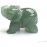 Décorations de Noël vertes en cristal à motif éléphants 